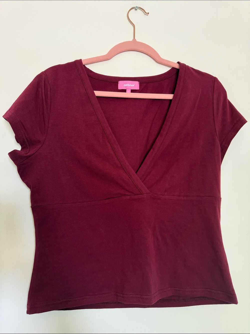 Nwot Edikted Merinda V Neck T Shirt Xl View 3